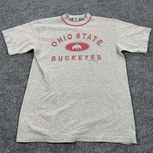 Ohio State Buckeyes Shirt Mens Large Gray NCAA Football Savvy Textured Knit